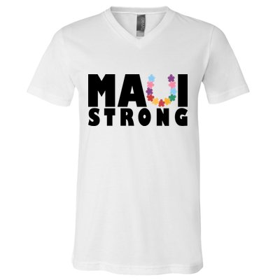 Maui Strong Hawaii Relief Awareness V-Neck T-Shirt