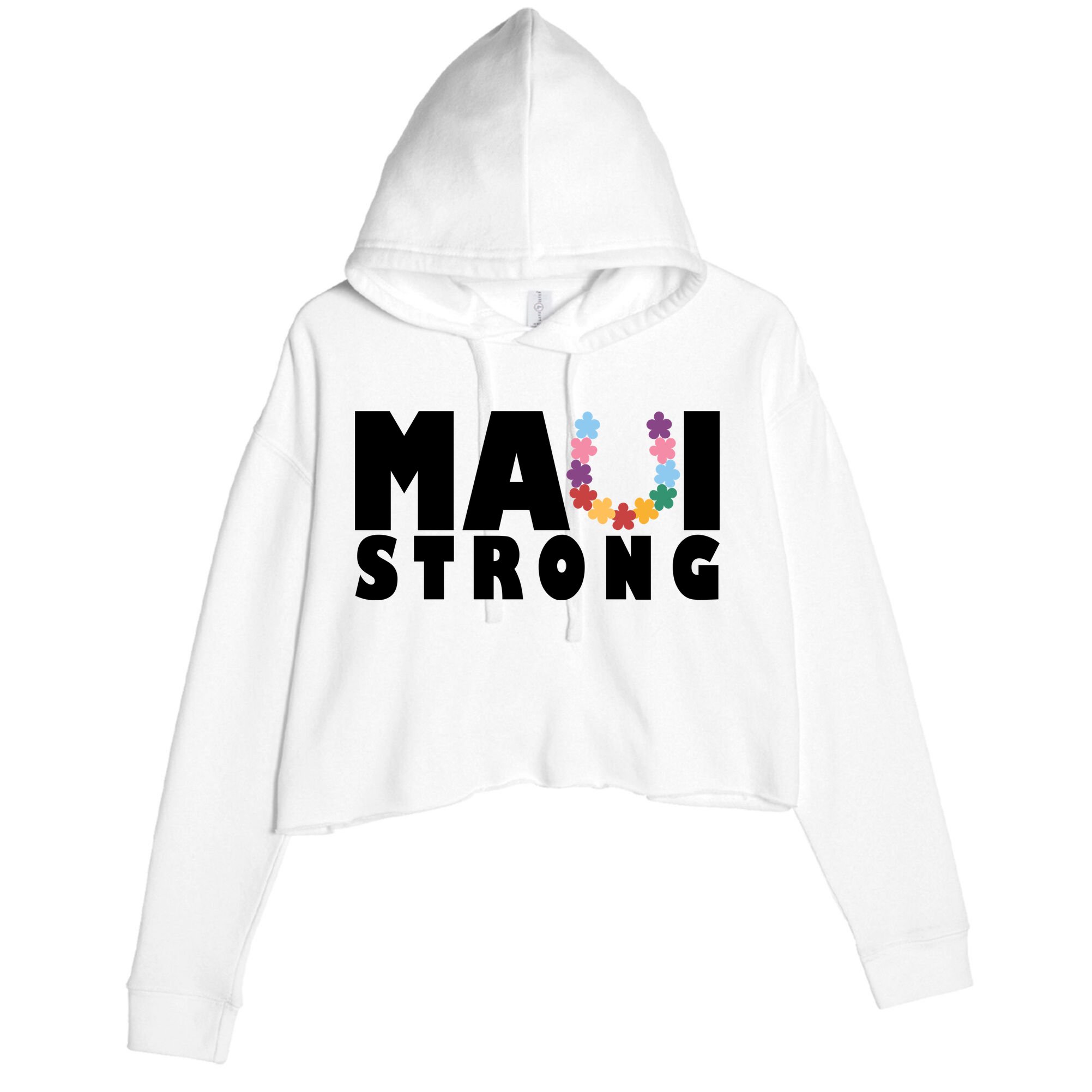 Maui Strong Hawaii Relief Awareness Crop Fleece Hoodie