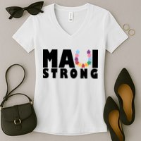 Maui Strong Hawaii Relief Awareness Women's V-Neck T-Shirt