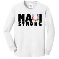 Maui Strong Hawaii Relief Awareness Kids Long Sleeve Shirt