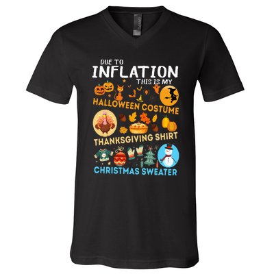 My Spooky Halloween Thanksgiving Ugly Christmas Costume V-Neck T-Shirt