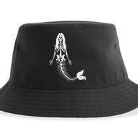Mermaid Skeleton Halloween Funny Spooky Scary Swimming Sustainable Bucket Hat