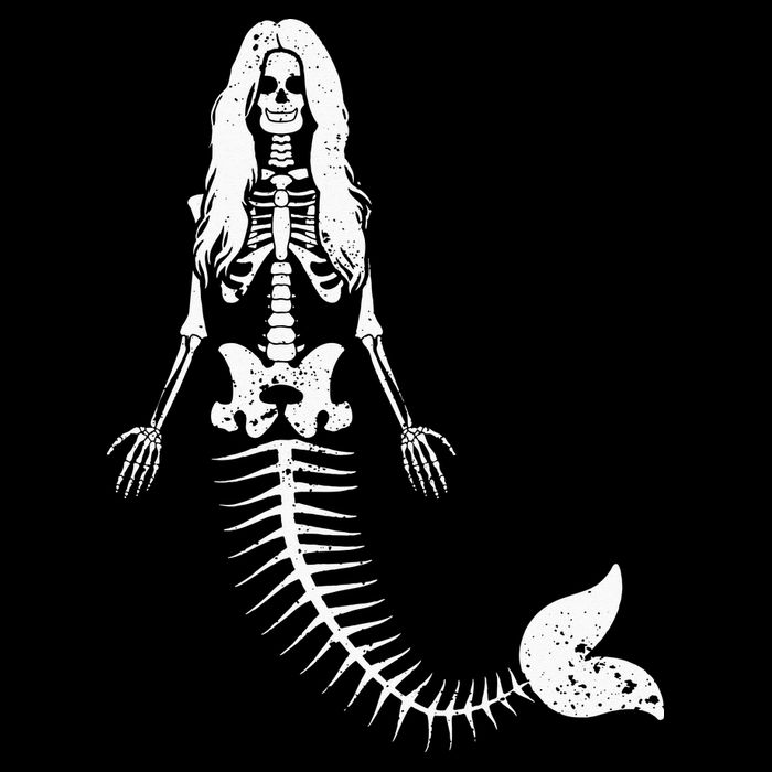 Mermaid Skeleton Halloween Funny Spooky Scary Swimming Sustainable Bucket Hat