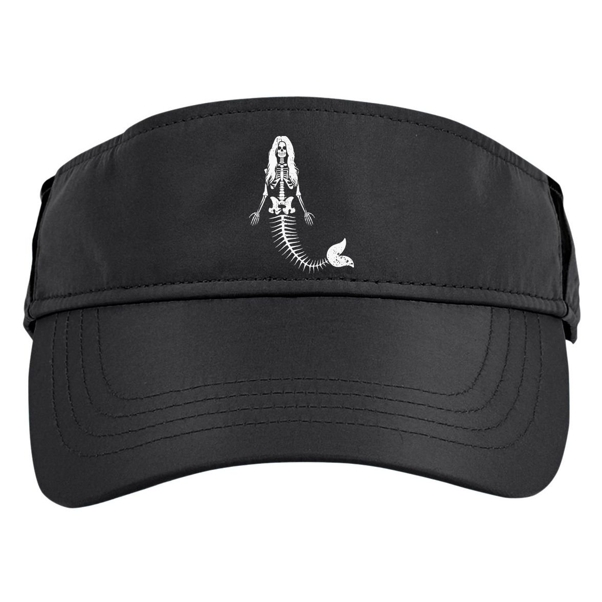 Mermaid Skeleton Halloween Funny Spooky Scary Swimming Adult Drive Performance Visor
