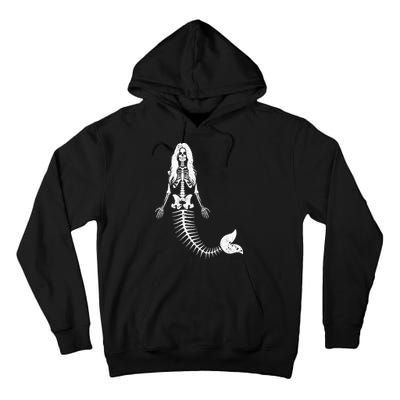 Mermaid Skeleton Halloween Funny Spooky Scary Swimming Tall Hoodie