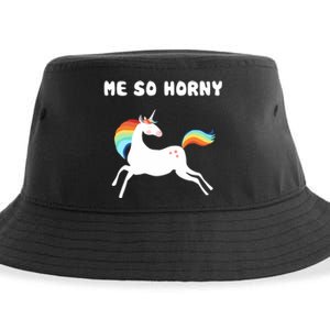 Me So Horny Funny Unicorn Sustainable Bucket Hat