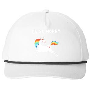 Me So Horny Funny Unicorn Snapback Five-Panel Rope Hat