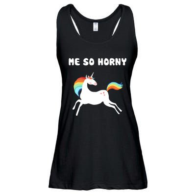 Me So Horny Funny Unicorn Ladies Essential Flowy Tank