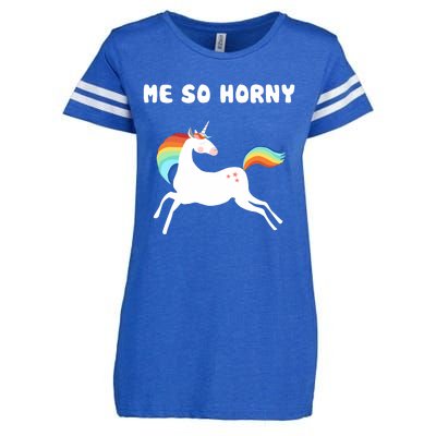 Me So Horny Funny Unicorn Enza Ladies Jersey Football T-Shirt