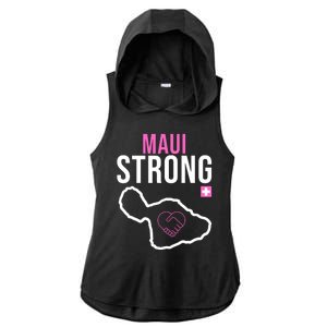 Maui Strong Hawaii Wildfire Relief Ladies PosiCharge Tri-Blend Wicking Draft Hoodie Tank