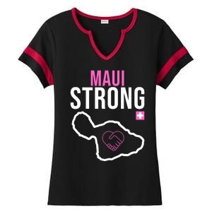 Maui Strong Hawaii Wildfire Relief Ladies Halftime Notch Neck Tee