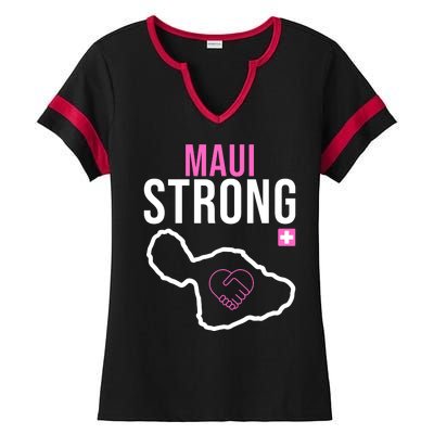 Maui Strong Hawaii Wildfire Relief Ladies Halftime Notch Neck Tee