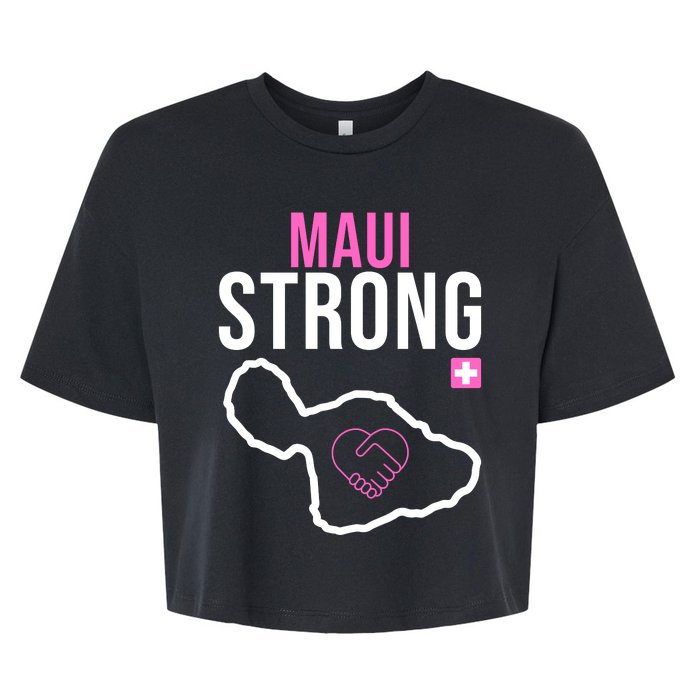 Maui Strong Hawaii Wildfire Relief Bella+Canvas Jersey Crop Tee