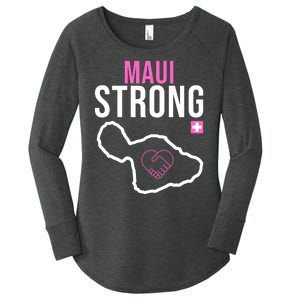 Maui Strong Hawaii Wildfire Relief Women's Perfect Tri Tunic Long Sleeve Shirt