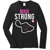 Maui Strong Hawaii Wildfire Relief Ladies Long Sleeve Shirt