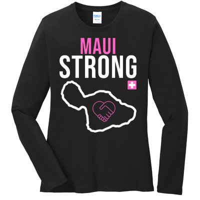 Maui Strong Hawaii Wildfire Relief Ladies Long Sleeve Shirt