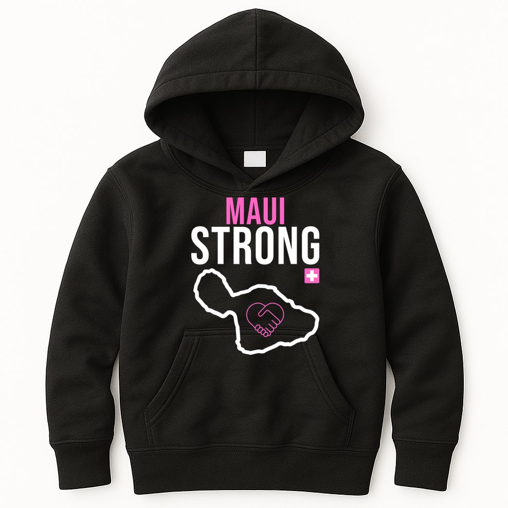 Maui Strong Hawaii Wildfire Relief Kids Hoodie