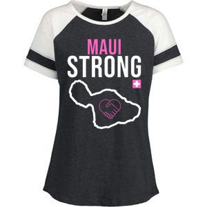 Maui Strong Hawaii Wildfire Relief Enza Ladies Jersey Colorblock Tee