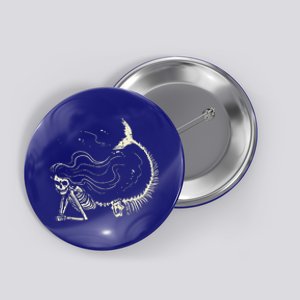 Mermaid Skeleton Halloween Costume Button