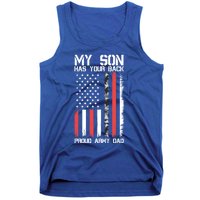 My Son Has Your Back Proud Army Dad Military Father Gift Tank Top