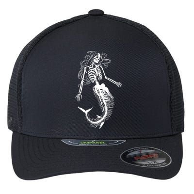 Mermaid Skeleton Halloween Costume Women Girls Flexfit Unipanel Trucker Cap