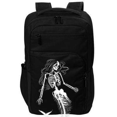 Mermaid Skeleton Halloween Costume Women Girls Impact Tech Backpack