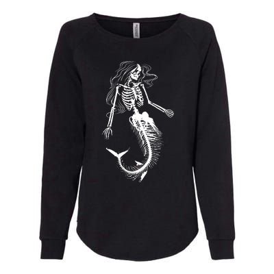 Mermaid Skeleton Halloween Costume Women Girls Womens California Wash Sweatshirt