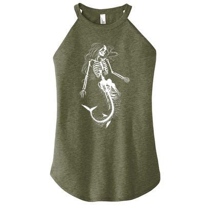 Mermaid Skeleton Halloween Costume Women Girls Women's Perfect Tri Rocker Tank