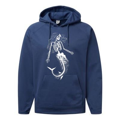 Mermaid Skeleton Halloween Costume Women Girls Performance Fleece Hoodie