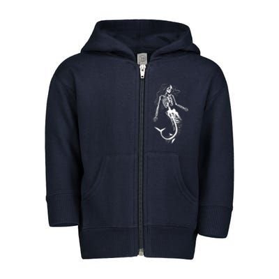 Mermaid Skeleton Halloween Costume Women Girls Toddler Zip Fleece Hoodie