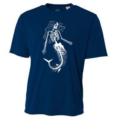 Mermaid Skeleton Halloween Costume Women Girls Cooling Performance Crew T-Shirt