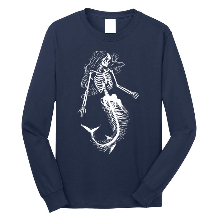 Mermaid Skeleton Halloween Costume Women Girls Long Sleeve Shirt