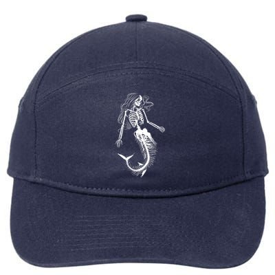 Mermaid Skeleton Halloween Costume Women Girls 7-Panel Snapback Hat