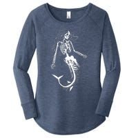 Mermaid Skeleton Halloween Costume Women Girls Women's Perfect Tri Tunic Long Sleeve Shirt