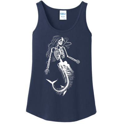 Mermaid Skeleton Halloween Costume Women Girls Ladies Essential Tank