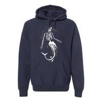 Mermaid Skeleton Halloween Costume Women Girls Premium Hoodie