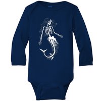 Mermaid Skeleton Halloween Costume Women Girls Baby Long Sleeve Bodysuit