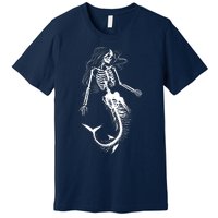 Mermaid Skeleton Halloween Costume Women Girls Premium T-Shirt