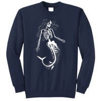 Mermaid Skeleton Halloween Costume Women Girls Tall Sweatshirt