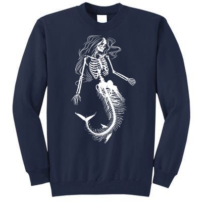 Mermaid Skeleton Halloween Costume Women Girls Tall Sweatshirt