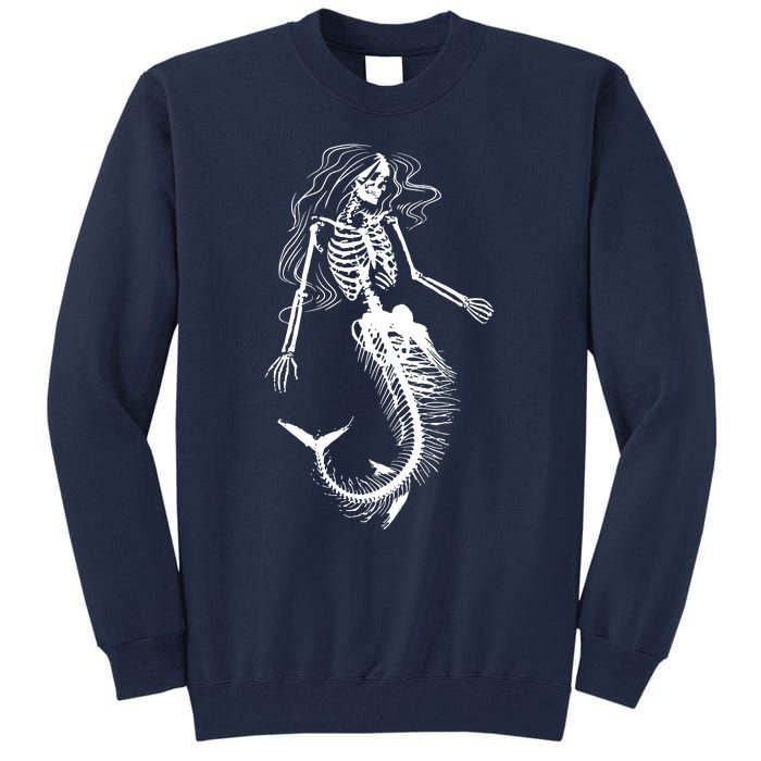 Mermaid Skeleton Halloween Costume Women Girls Tall Sweatshirt