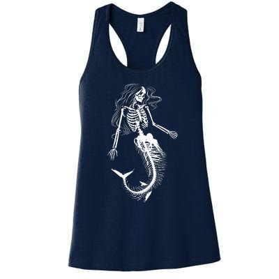 Mermaid Skeleton Halloween Costume Women Girls Women's Racerback Tank