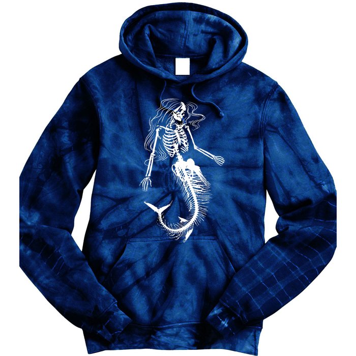 Mermaid Skeleton Halloween Costume Women Girls Tie Dye Hoodie