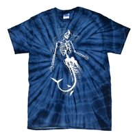 Mermaid Skeleton Halloween Costume Women Girls Tie-Dye T-Shirt