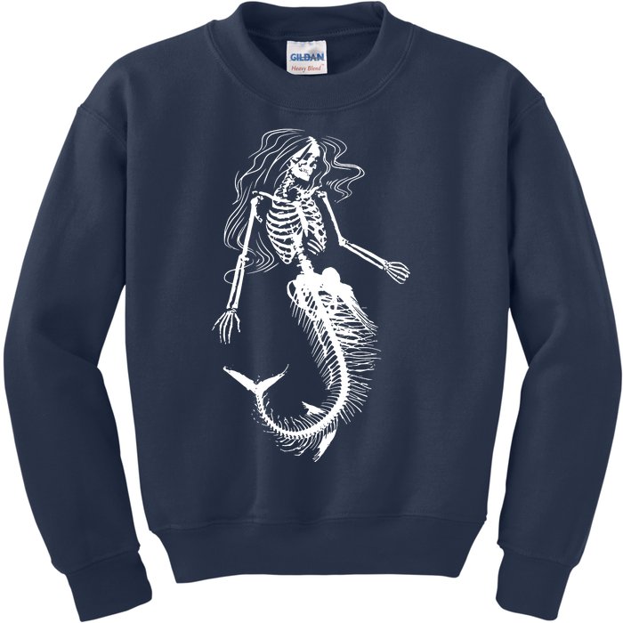 Mermaid Skeleton Halloween Costume Women Girls Kids Sweatshirt