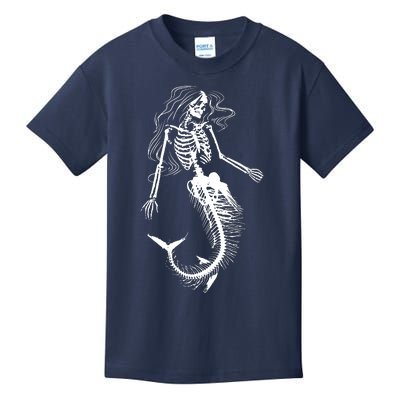 Mermaid Skeleton Halloween Costume Women Girls Kids T-Shirt