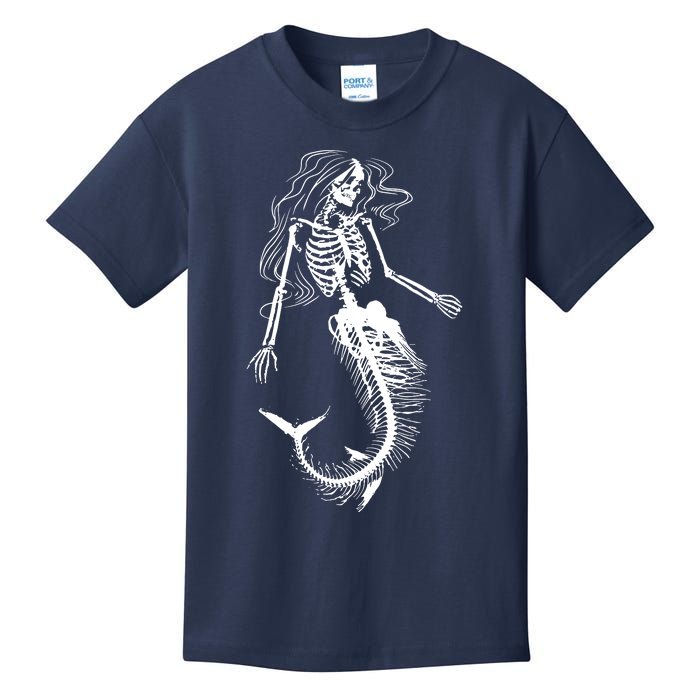 Mermaid Skeleton Halloween Costume Women Girls Kids T-Shirt