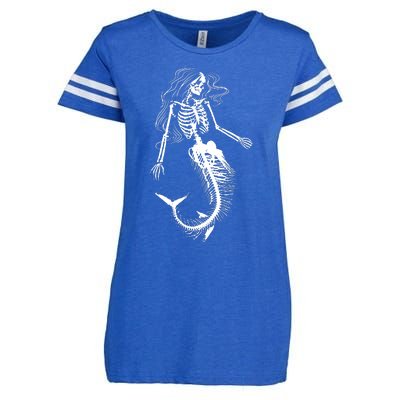 Mermaid Skeleton Halloween Costume Women Girls Enza Ladies Jersey Football T-Shirt