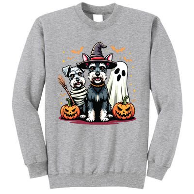 Miniature Schnauzer Halloween Costume Mummy Witch Ghost Dog Tall Sweatshirt