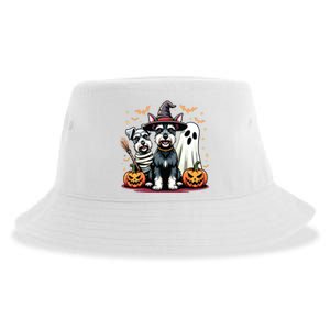 Miniature Schnauzer Halloween Costume Mummy Witch Ghost Dog Sustainable Bucket Hat